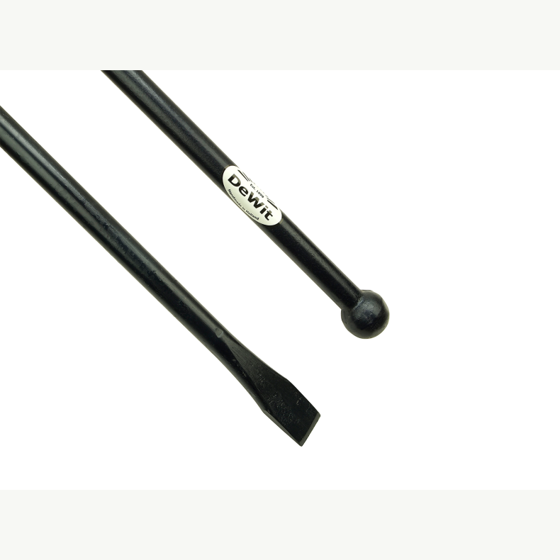 Klassisk l�ftestang med rundt hoved og flad mejsel