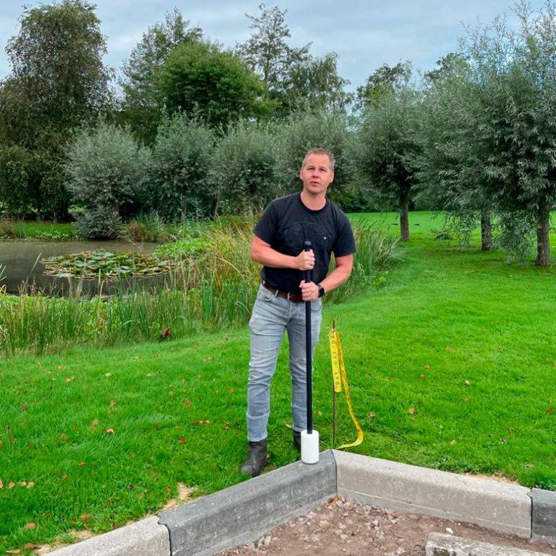 Stamper med st�lkugle- og stort nylonhoved